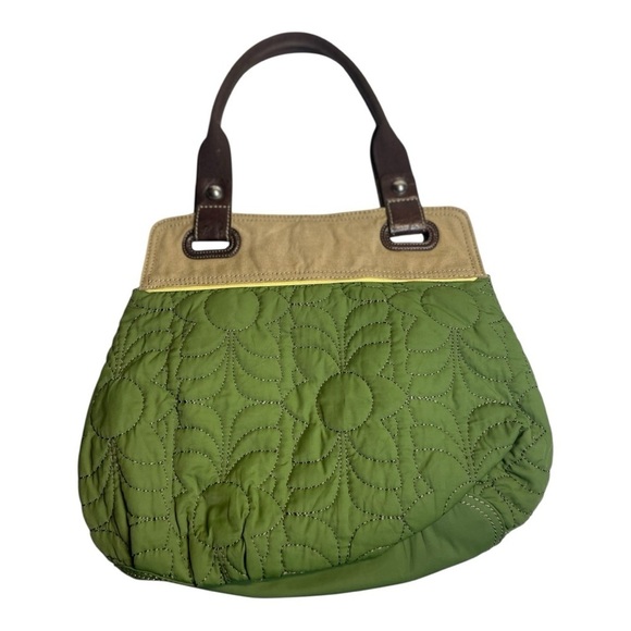 Vintage Fossil Women’s Key-Per Green Quilted Tote/Shoulder Bag - Picture 5 of 5